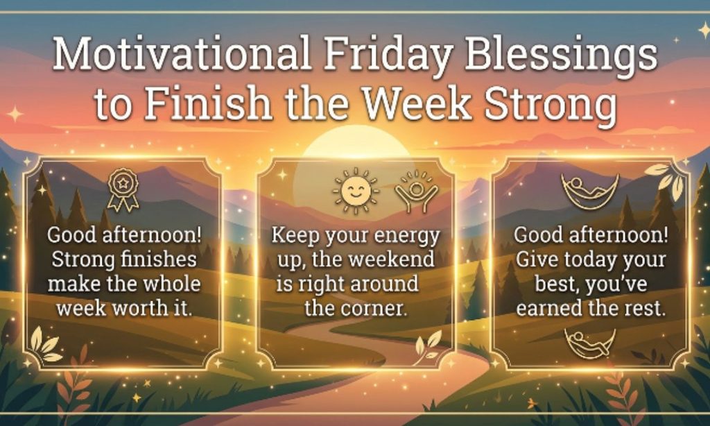 Motivational Friday Blessings to Finish the Week Strong