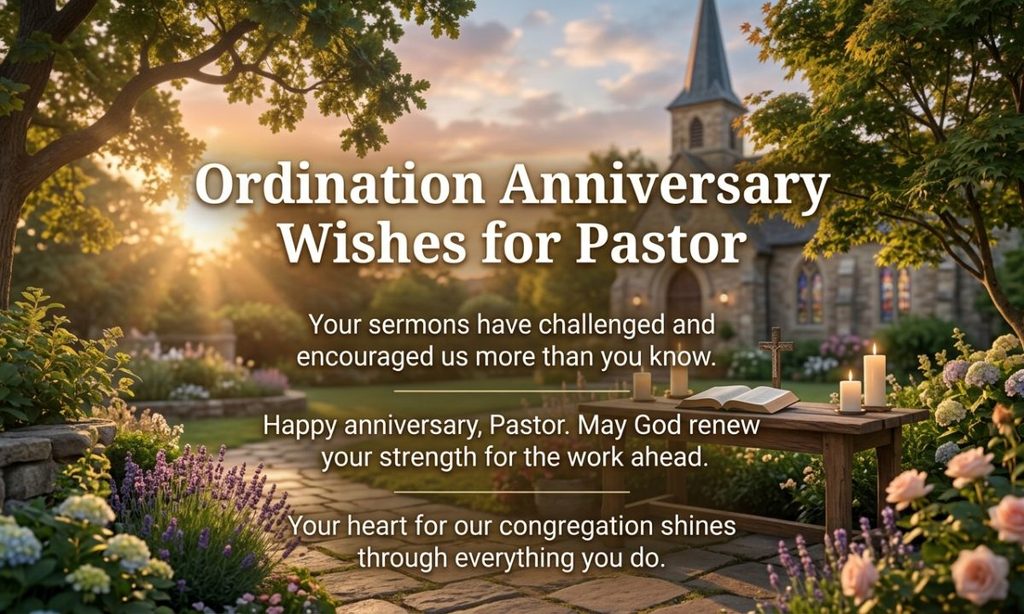 Ordination Anniversary Wishes for Pastor
