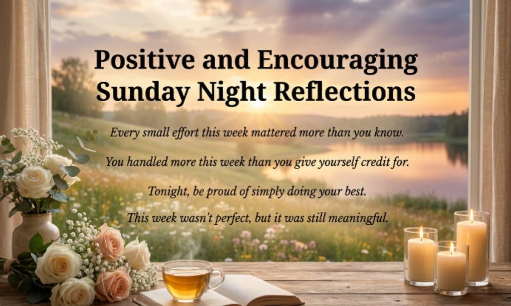 Positive and Encouraging Sunday Night Reflections