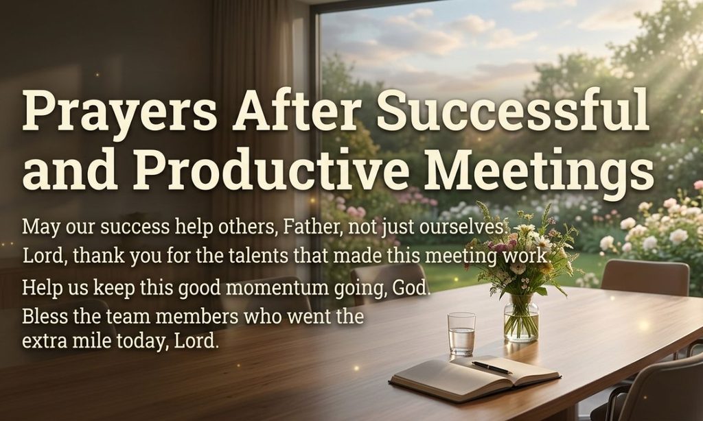 Prayers After Successful and Productive Meetings
