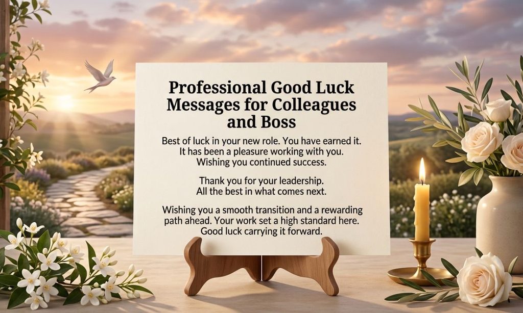 Professional Good Luck Messages for Colleagues and Boss