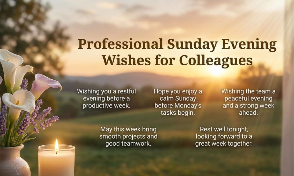 Professional Sunday Evening Wishes for Colleagues