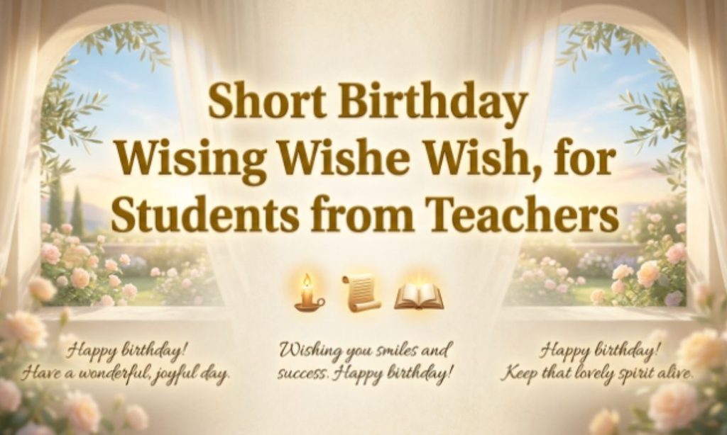 Short Birthday Wishes for Students from Teachers