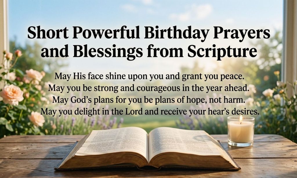 Short Powerful Birthday Prayers and Blessings from Scripture