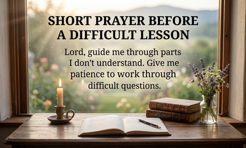 Short Prayer Before a Difficult Lesson