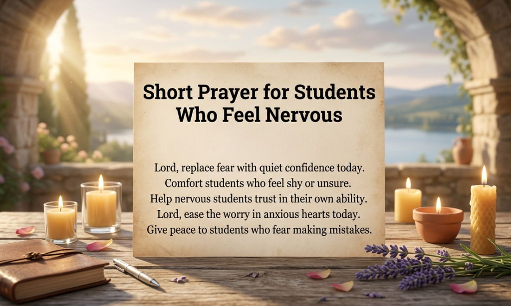 Short Prayer for Students Who Feel Nervous