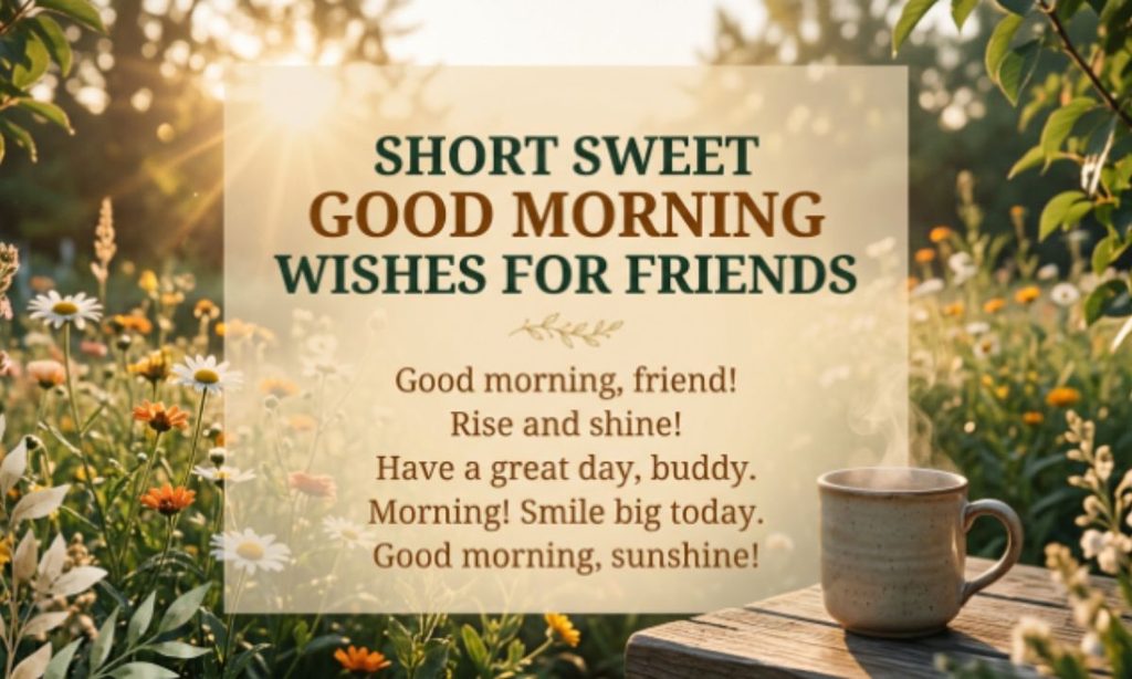 Short Sweet Good Morning Wishes for Friends