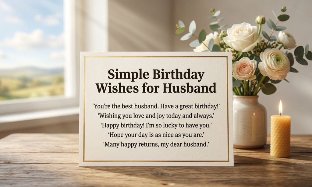 Simple Birthday Wishes for Husband
