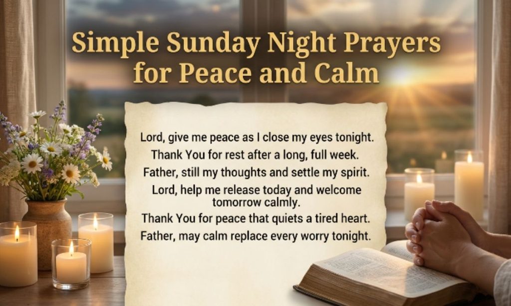 Simple Sunday Night Prayers for Peace and Calm