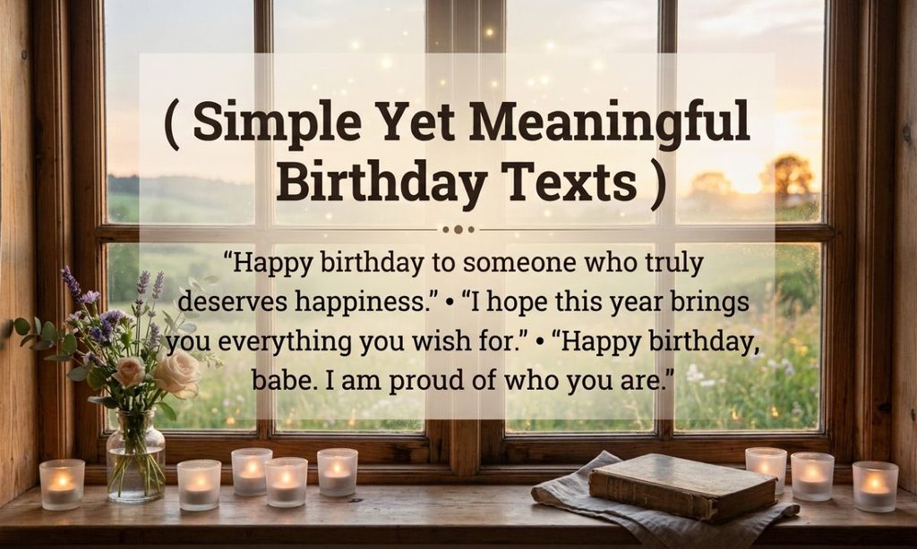 Simple Yet Meaningful Birthday Texts