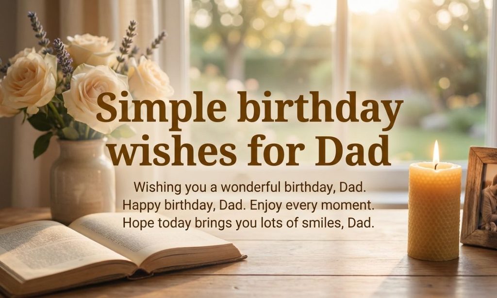 Simple birthday wishes for Dad