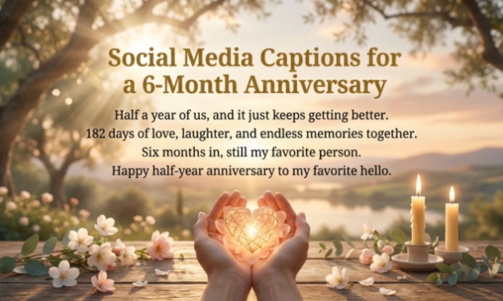 Social Media Captions for a 6-Month Anniversary