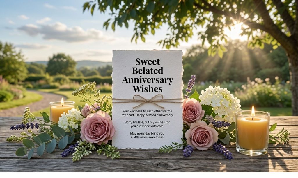 Sweet Belated Anniversary Wishes