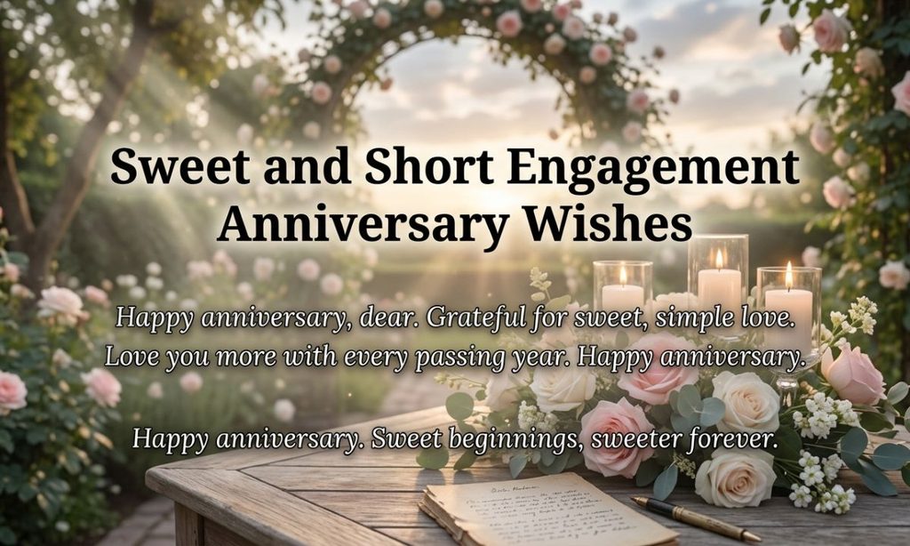 Sweet and Short Engagement Anniversary Wishes