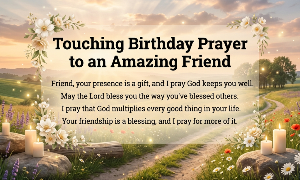 Touching Birthday Prayer to an Amazing Friend