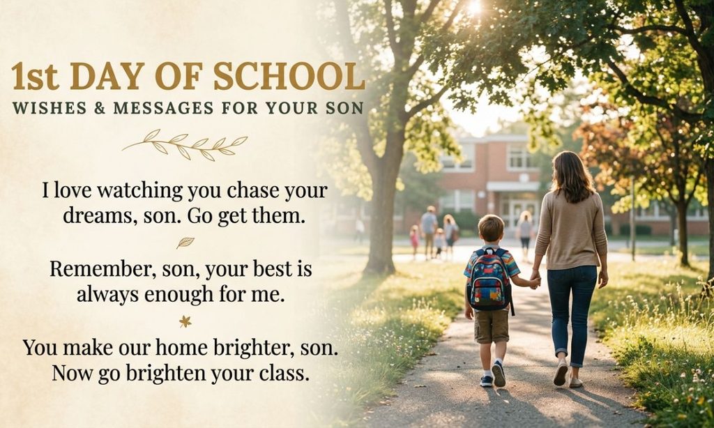 1st Day Of School Wishes & Messages For Your Son
