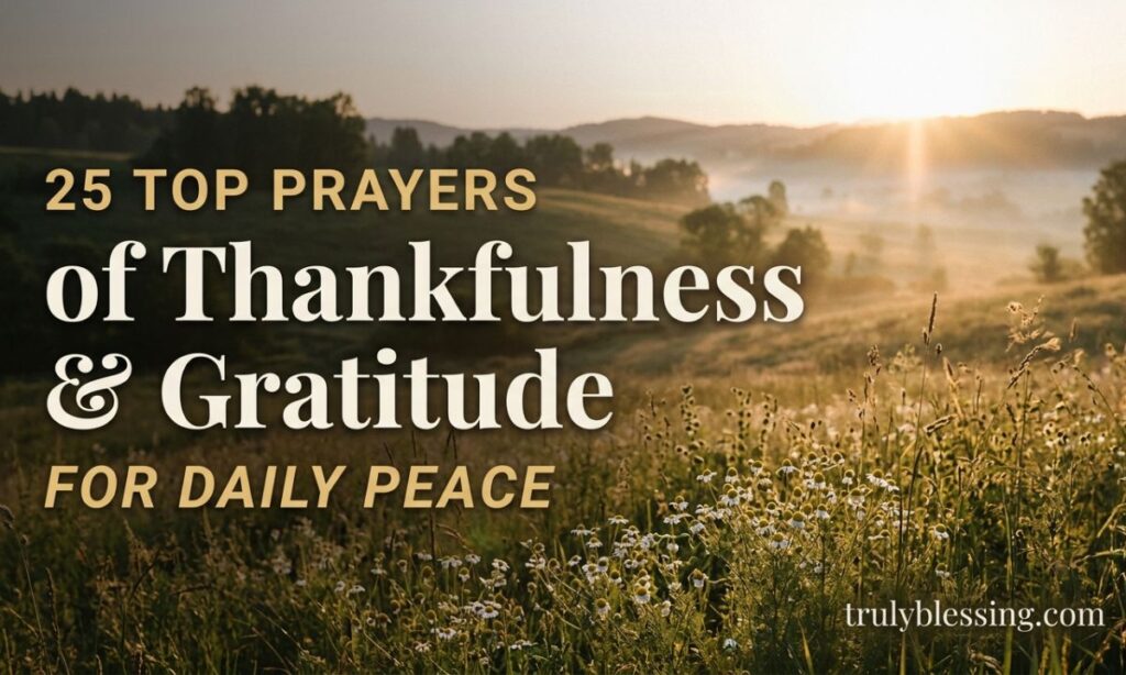 25 Prayers of Thankfulness and Gratitude for Daily Peace