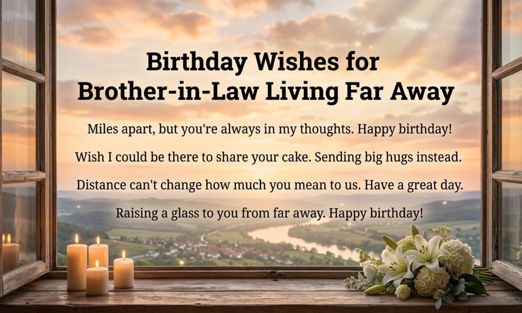 Birthday Wishes for Brother-in-Law Living Far Away