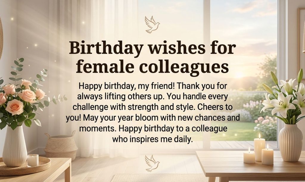 Birthday wishes for female colleagues