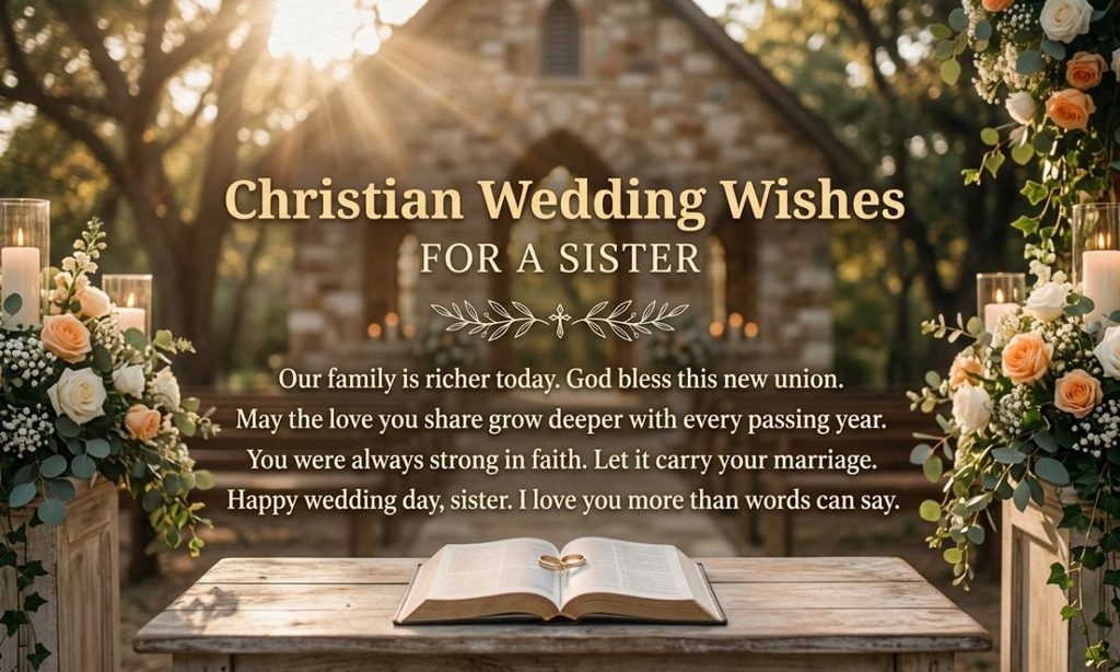Christian Wedding Wishes for a Sister