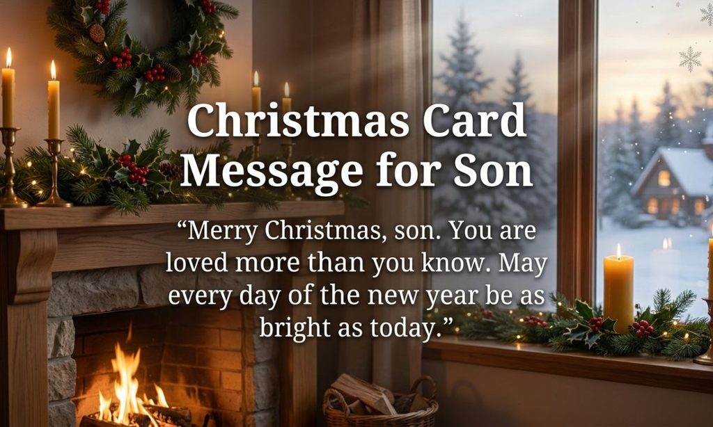 Christmas Card Message for Son