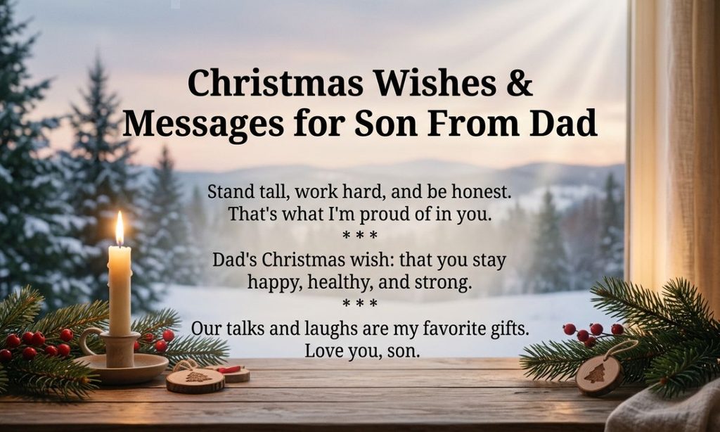 Christmas Wishes & Messages for Son From Dad