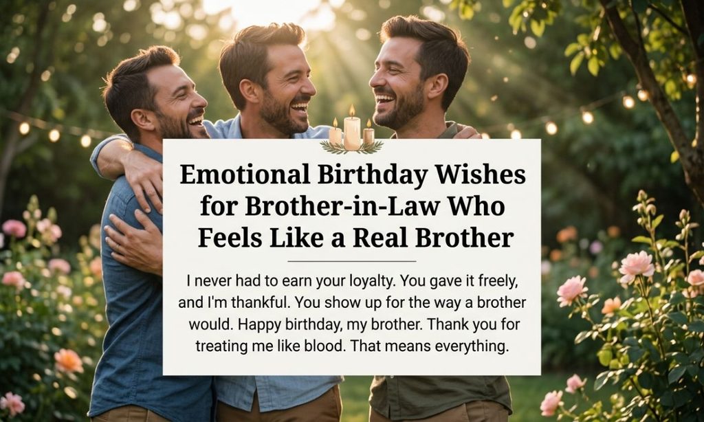Emotional Birthday Wishes for Brother-in-Law Who Feels Like a Real Brother