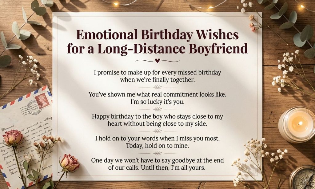 Emotional Birthday Wishes for a Long-Distance Boyfriend