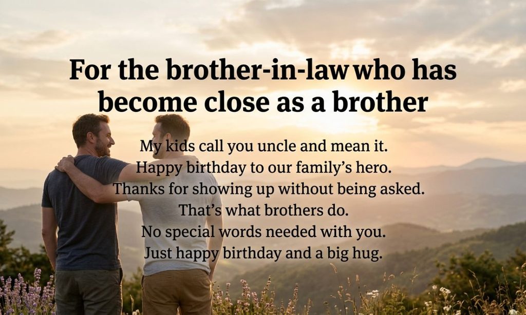 For the brother-in-law who has become close as a brother