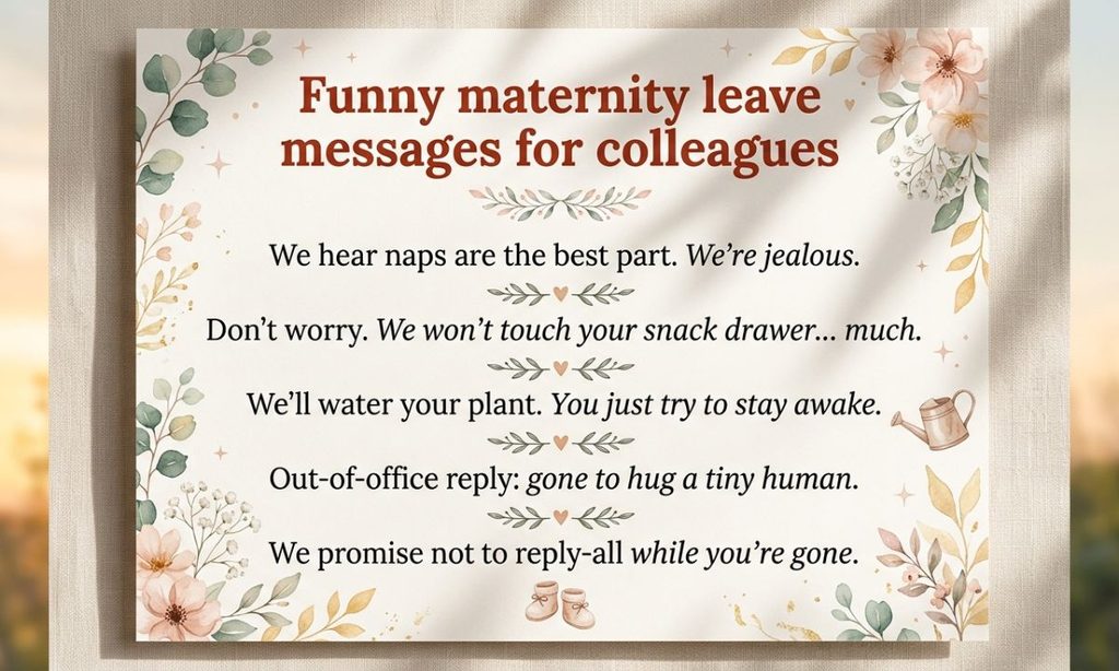 Funny maternity leave messages for colleagues