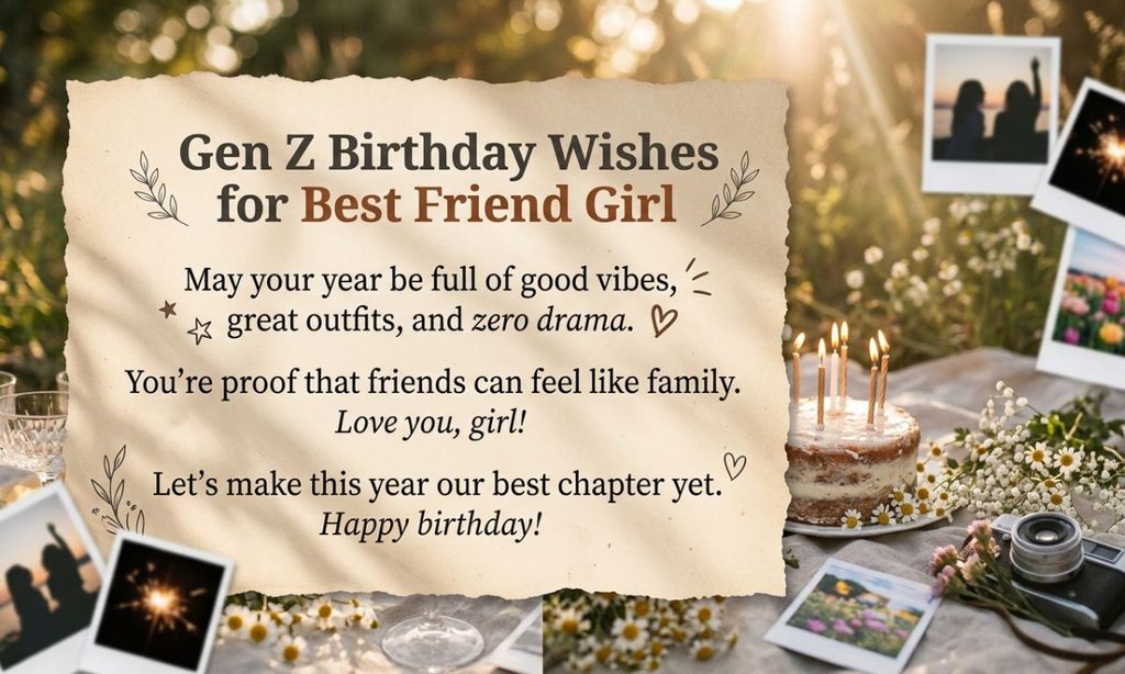 Gen Z birthday wishes for best friend girl