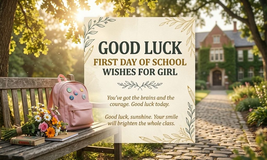 Good Luck First Day of School Wishes for Girl