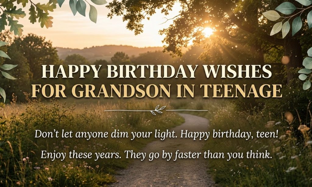 Happy Birthday Wishes for Grandson in Teenage
