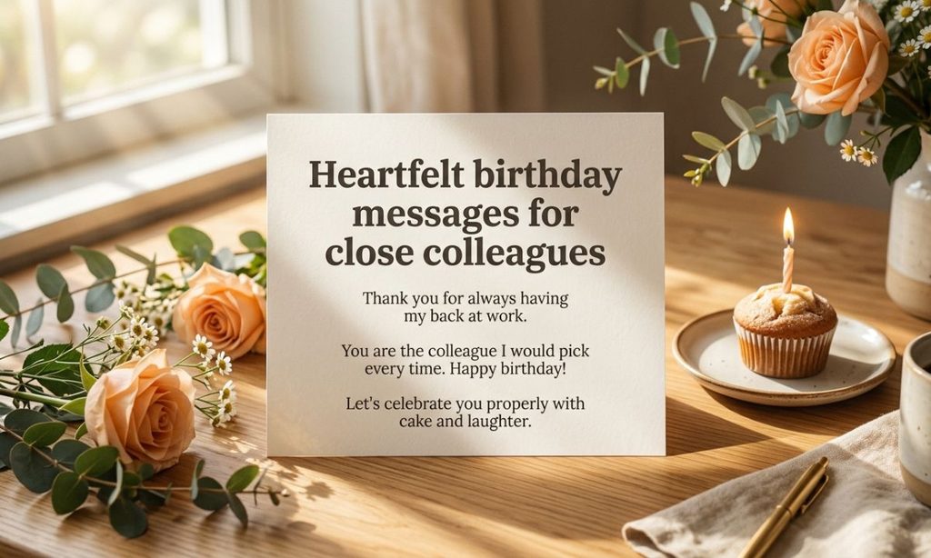 Heartfelt birthday messages for close colleagues