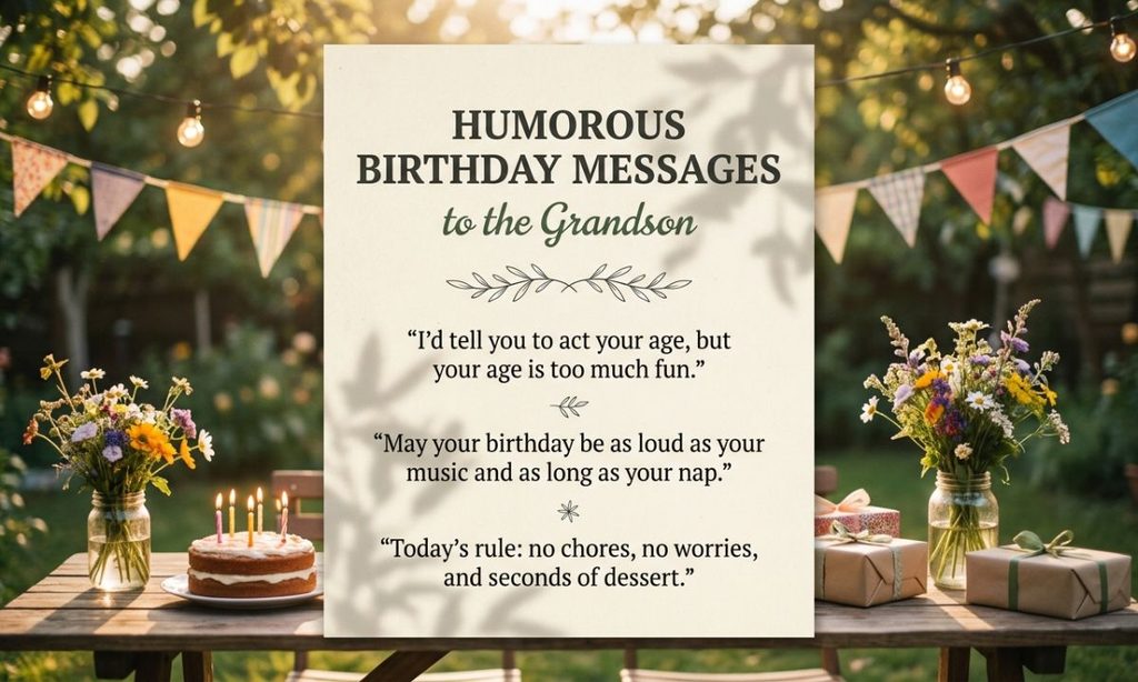 Humorous Birthday Messages to the Grandson