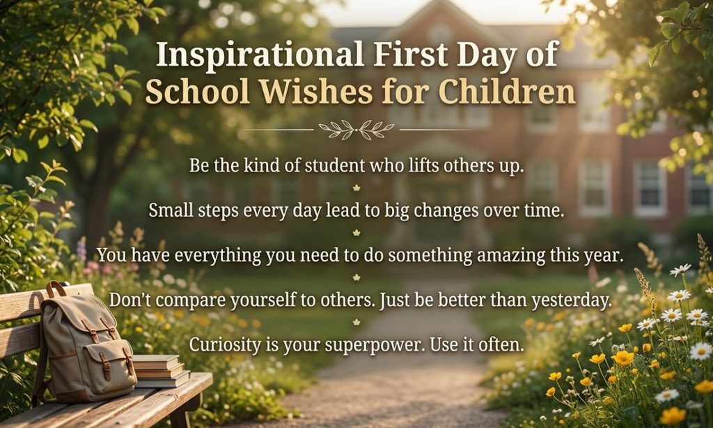 Inspirational First Day of School Wishes for Children