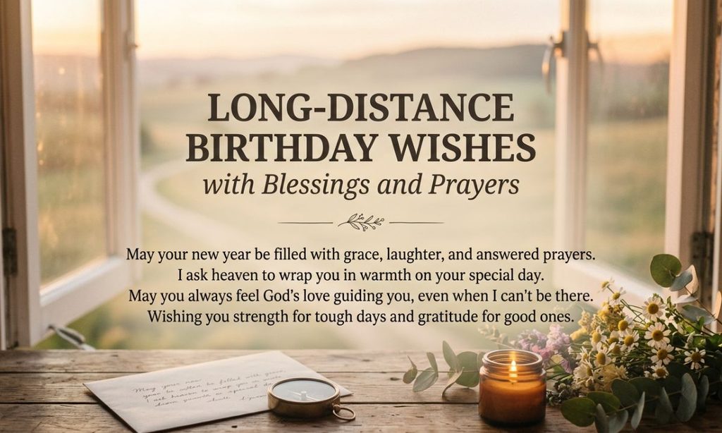 Long-Distance Birthday Wishes with Blessings and Prayers