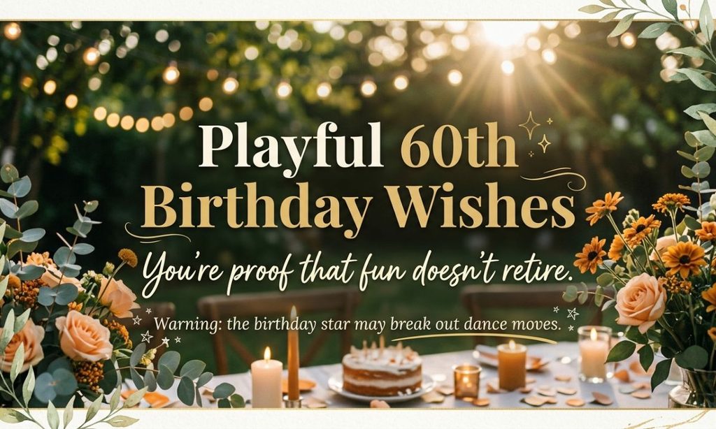 Playful 60th Birthday Wishes