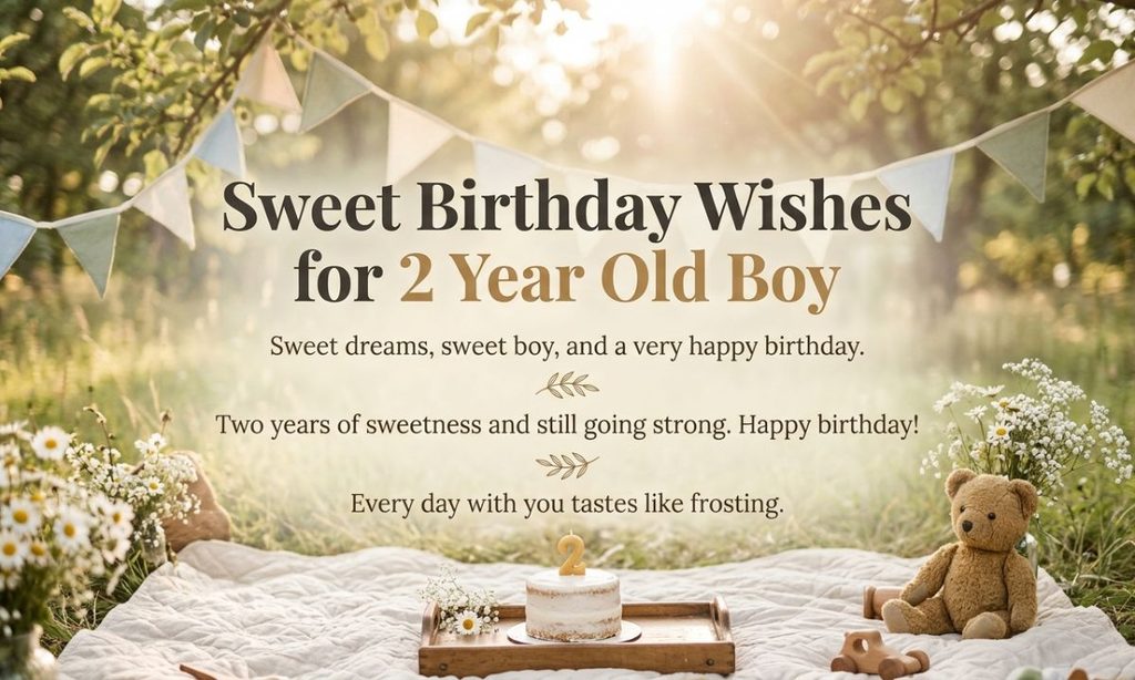 Sweet Birthday Wishes for 2 Year Old Boy