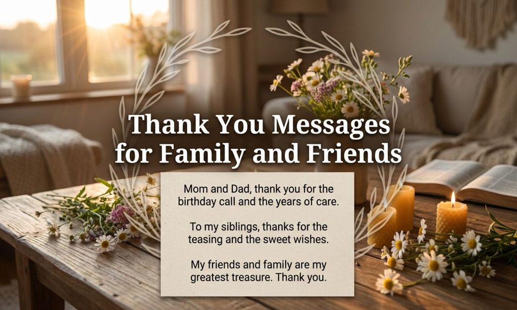 Thank You Messages for Family and Friends