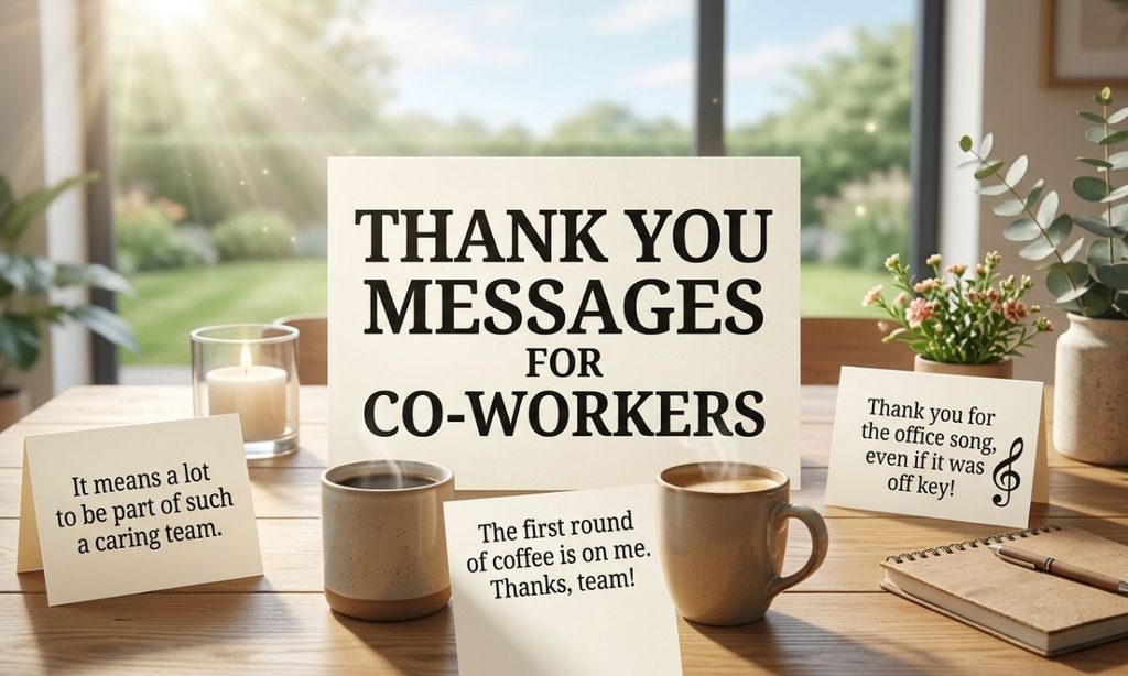 Thank you messages for co-workers