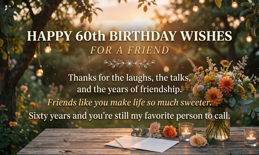happy 60th birthday wishes for friend